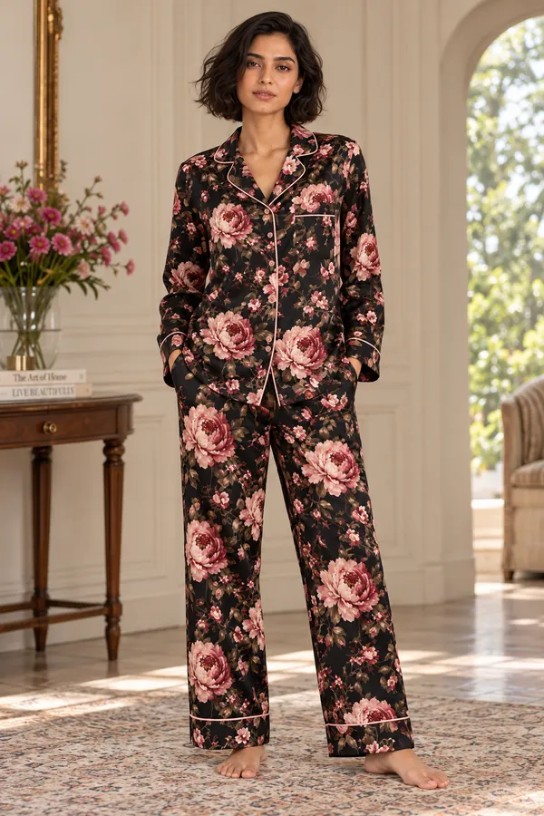 Midnight_Peony_-_Full-Sleeve_Satin_Pajama_Set