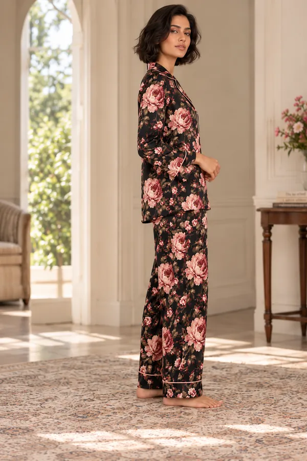 Midnight_Peony_-_Full-Sleeve_Satin_Pajama_Set