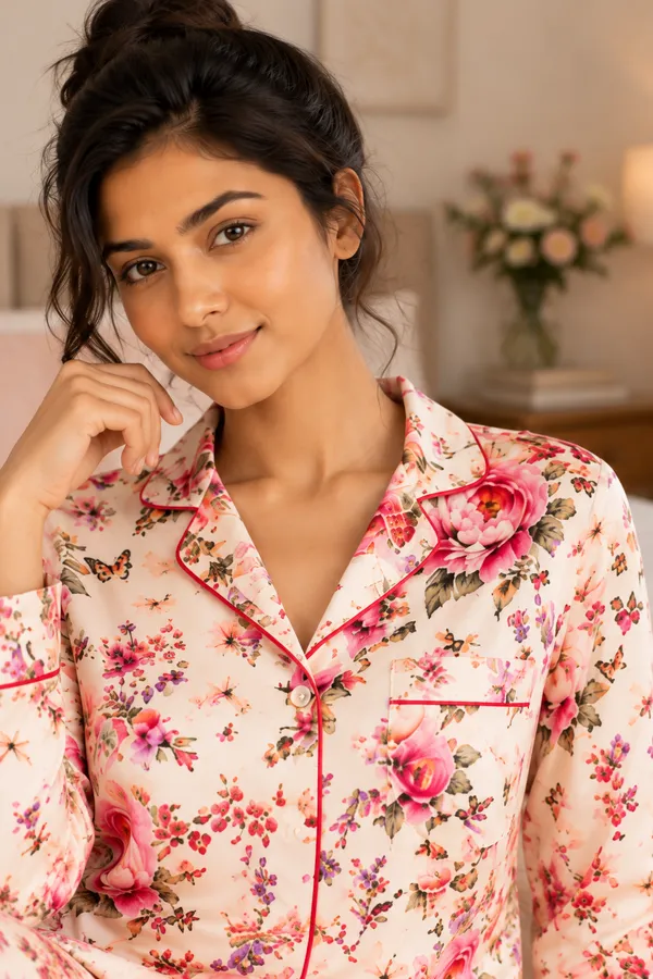 ROSÉ_GARDEN_-_Full-Sleeve_Satin_Pajama_Set