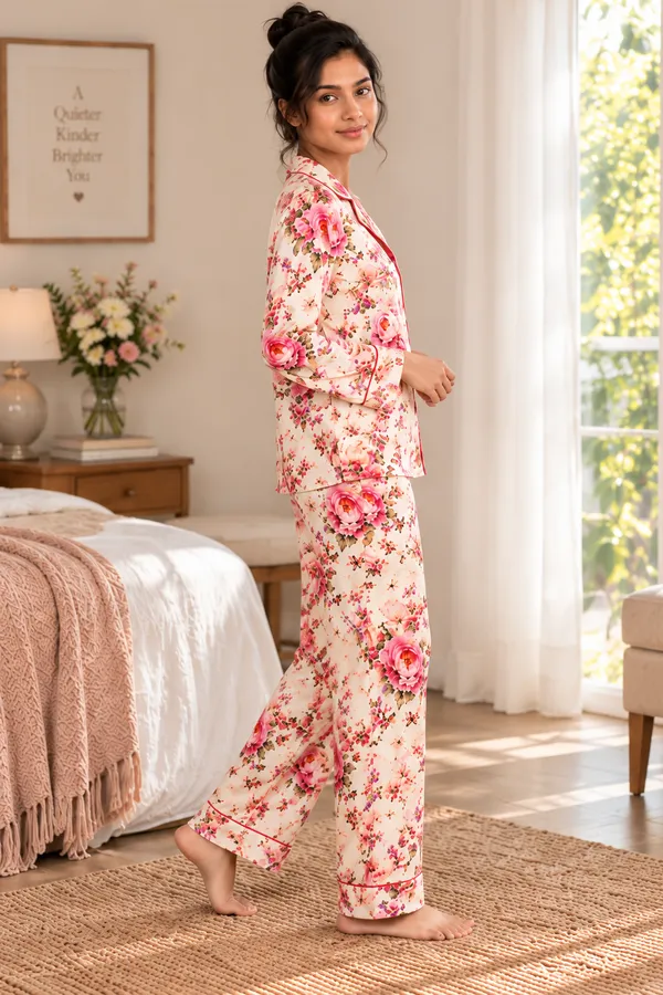 ROSÉ_GARDEN_-_Full-Sleeve_Satin_Pajama_Set