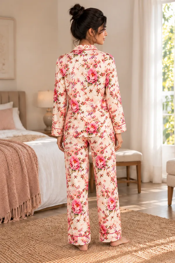ROSÉ_GARDEN_-_Full-Sleeve_Satin_Pajama_Set