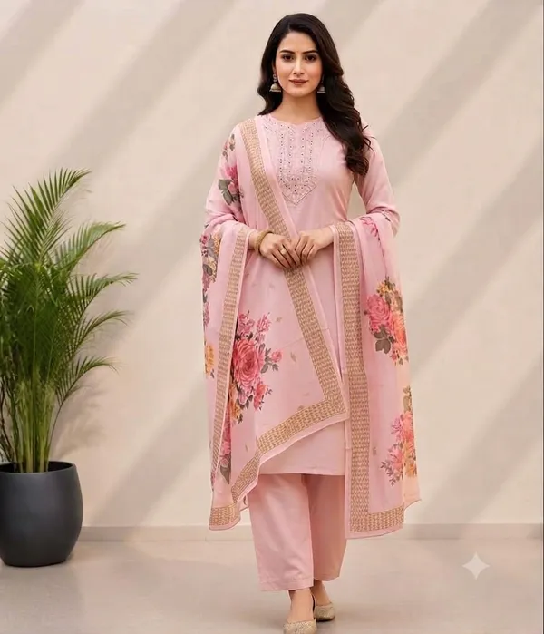 Pink_Rayon_Floral_Print_Salwar_Suit_Set_For_Women