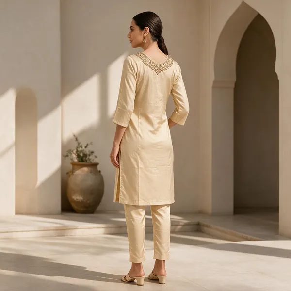 Beige_Silk_Embroidered_Straight_Kurta_Set_For_Women