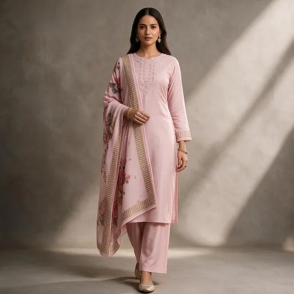 Pink_Rayon_Floral_Print_Salwar_Suit_Set_For_Women