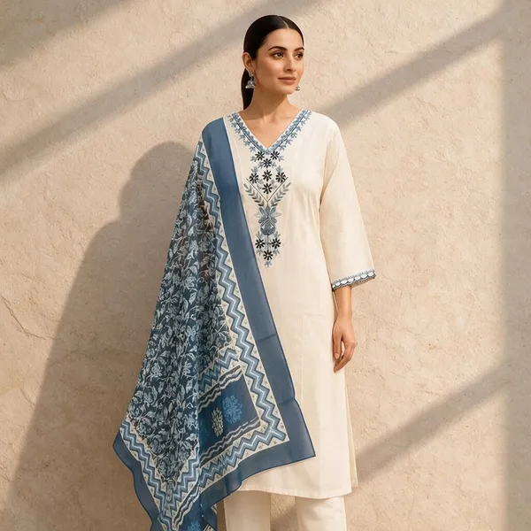 Cream_Khadi_Cotton_Embroidered_Ethnic_Suit_Set_For_Women