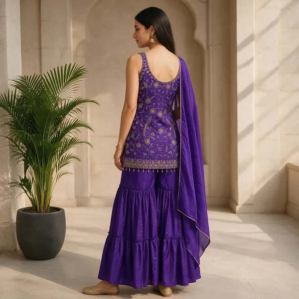 Purple_Chinon_Embroidered_Sharara_Suit_Set_For_Women