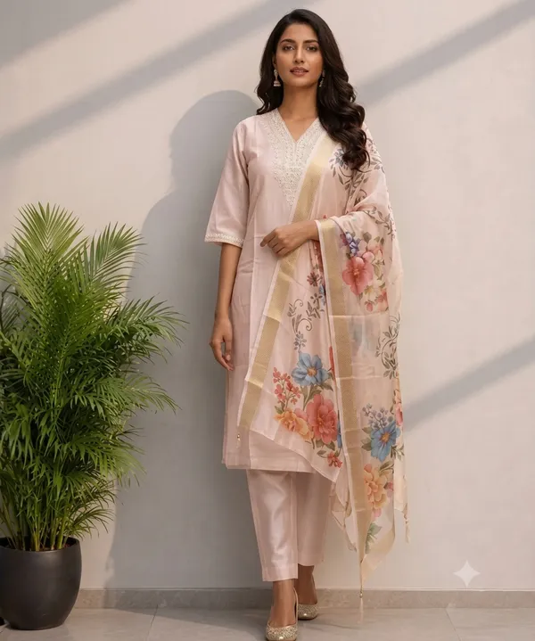 Peach_Roman_Silk_Straight_Fit_Printed_Suit_Set_For_Women