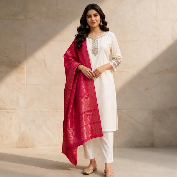Cream_Rayon_Embroidered_Straight_Kurta_Set_For_Women