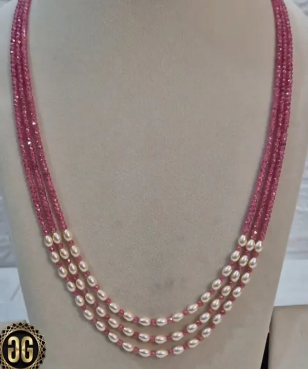 Pink_Beaded_Layered_Necklace_for_Women