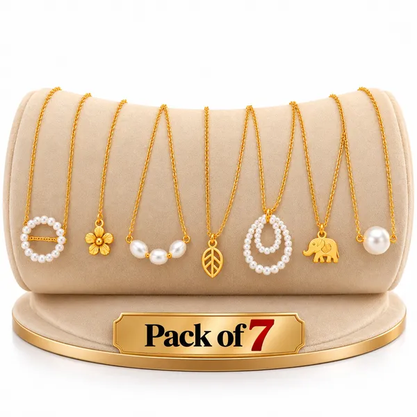 Gold_Tone_Pearl_Pendant_Necklace_Set_For_Women
