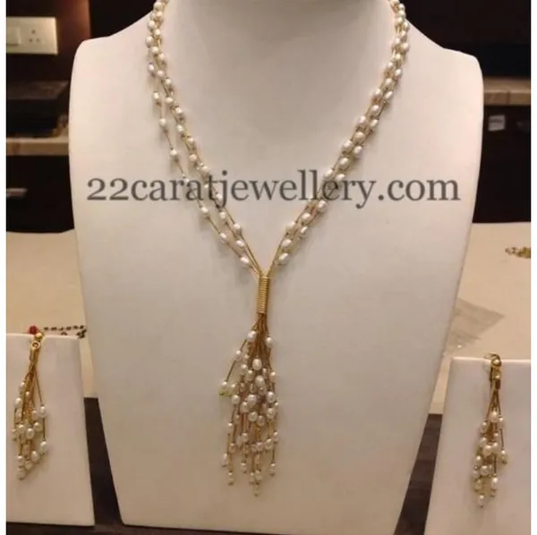 Gold_Tone_Pearl-Style_Necklace_And_Earring_Set_for_Women