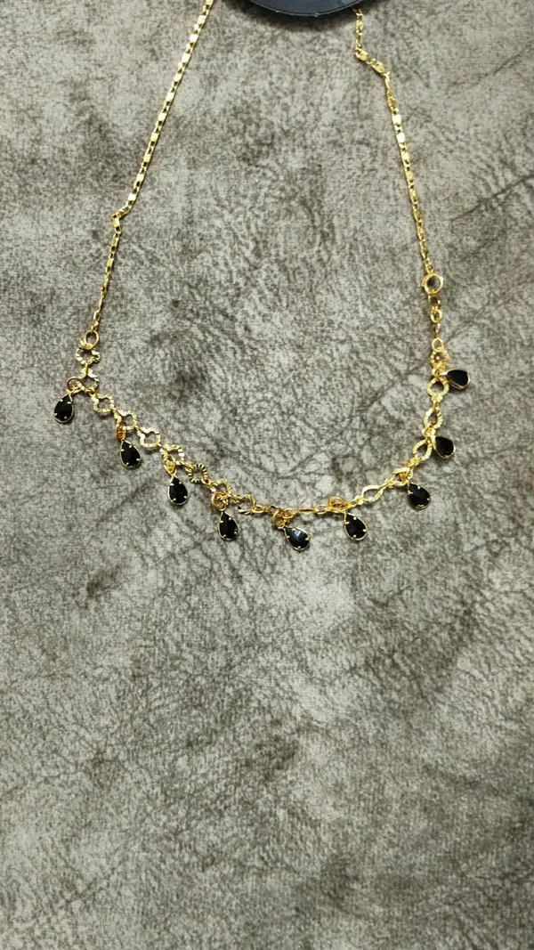 Gold_Tone_Black_Charm_Necklace_for_Women