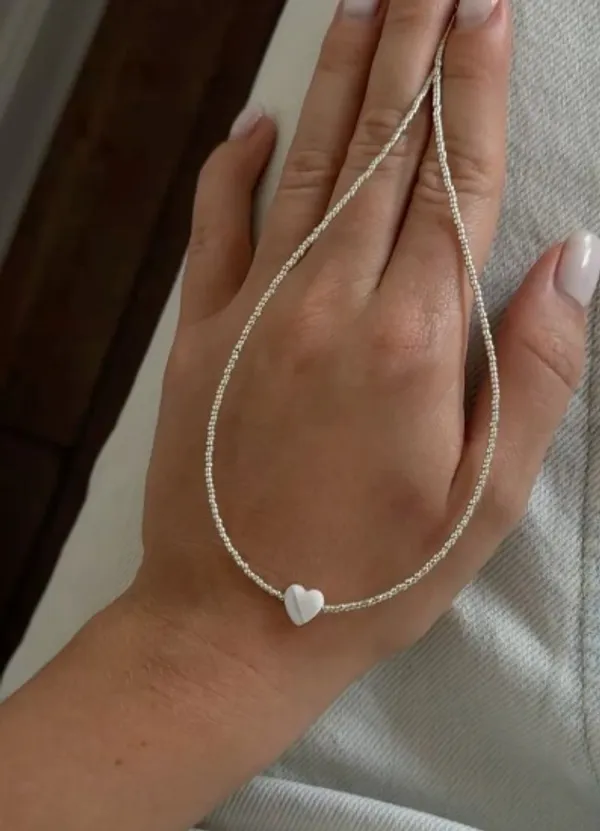 Silver-Tone_Beaded_Heart_Pendant_Necklace_for_Women