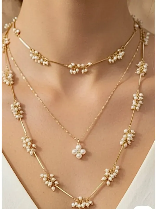 Golden_Pearls_And_Stones_Necklace_For_Women_Set_Of_3