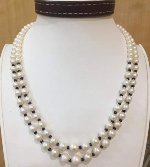 White_Pearl_Beaded_Layered_Necklace_for_Women