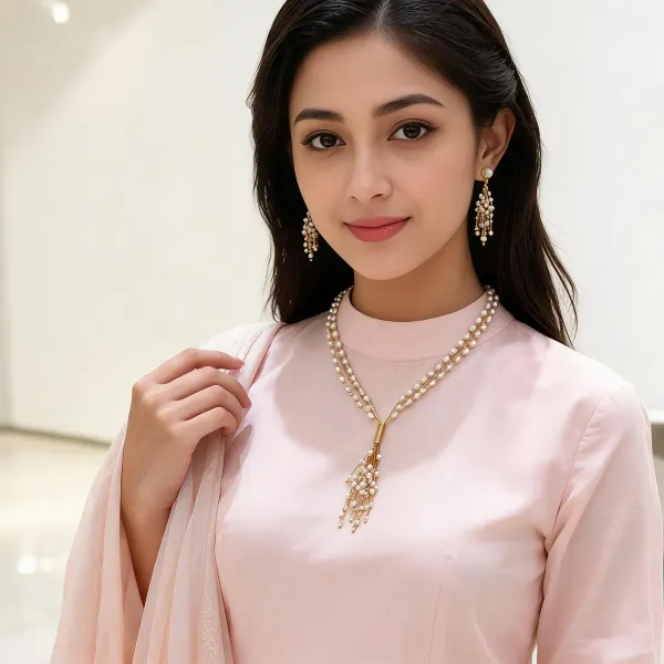 Golden_Stainless_Steel_Necklace_With_Earing_For_Women
