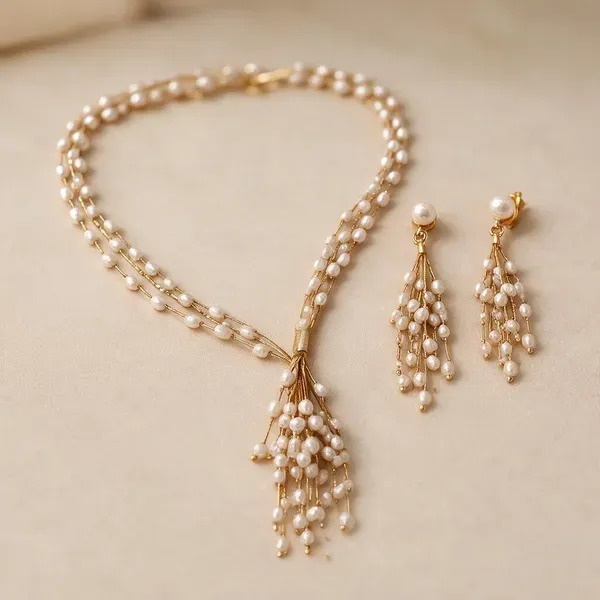 Golden_Stainless_Steel_Necklace_With_Earing_For_Women