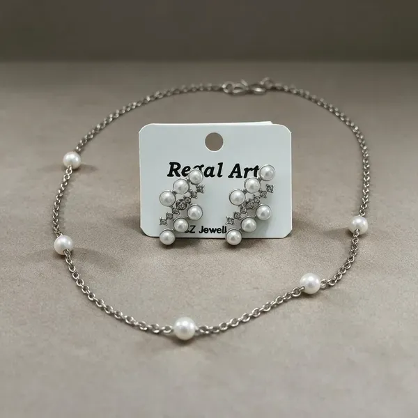 Silver_Stainless_Steel_Necklace_With_Earing_For_Women_Pack_Of_2