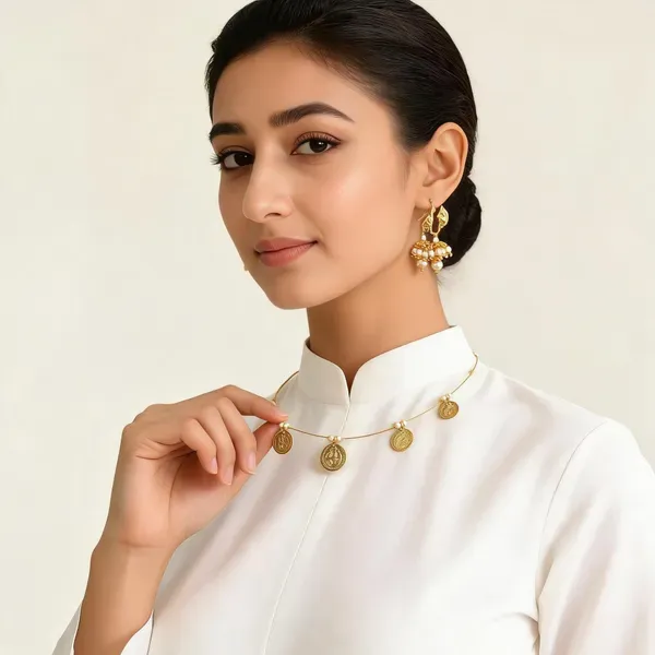 Golden_Stainless_Steel_Necklace_With_Earing_For_Women