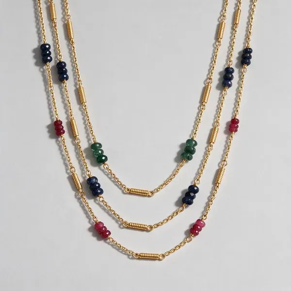 Golden_Pearls_And_Stones_Necklace_For_Women
