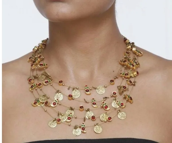 Gold_Tone_Traditional_Layered_Necklace_for_Women