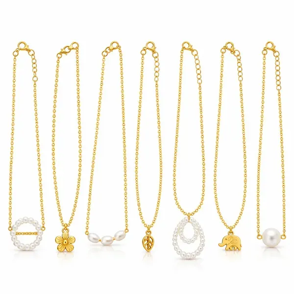 Golden_Stainless_Steel_Necklace_For_Women_Set_Of_7