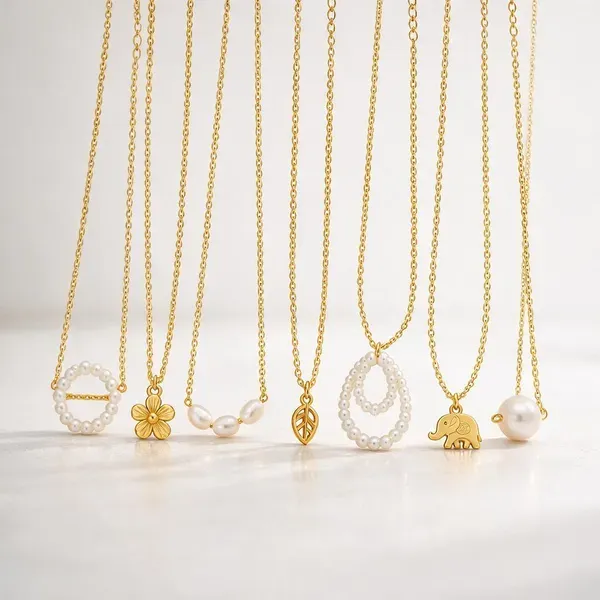 Golden_Stainless_Steel_Necklace_For_Women_Set_Of_7