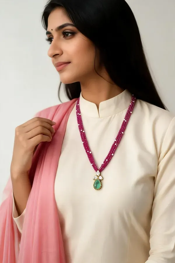 Pink_Pearls_And_Stones_Necklace_For_Women