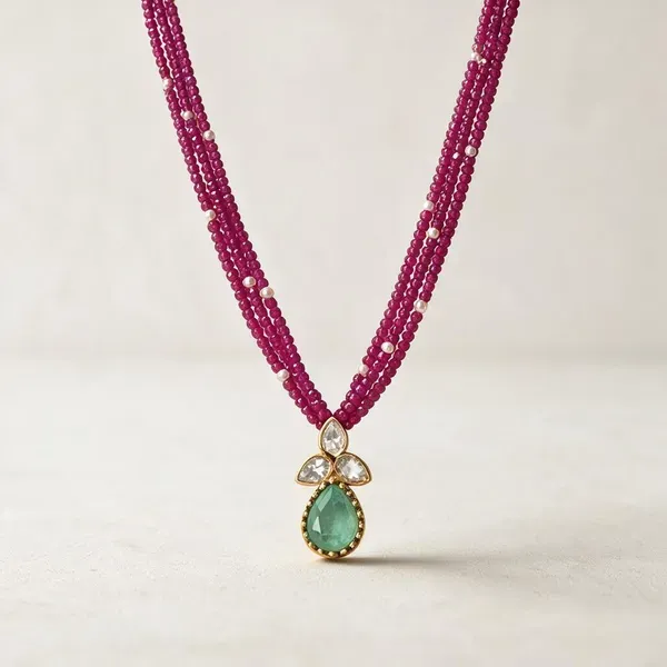 Pink_Pearls_And_Stones_Necklace_For_Women