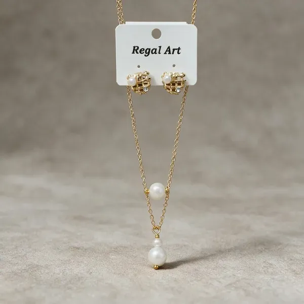 Golden_Stainless_Steel_Necklace_With_Earing_For_Women