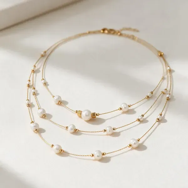 Golden_Pearls_And_Stones_Necklace_For_Women