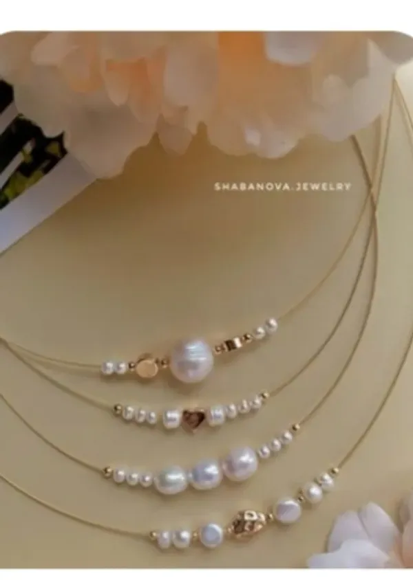 Golden_Pearls_And_Stones_Necklace_For_Women_Set_Of_4