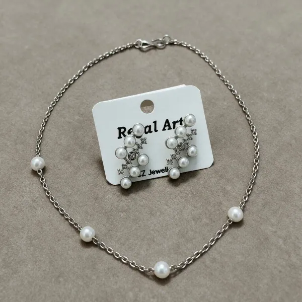 Silver_Stainless_Steel_Necklace_With_Earing_For_Women