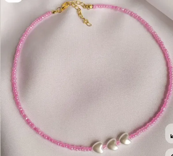 Pink_Stainless_Steel_Necklace_With_Earing_For_Women_Pack_Of_3