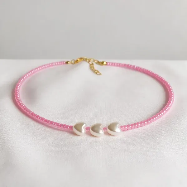 Pink_Stainless_Steel_Necklace_With_Earing_For_Women_Pack_Of_3