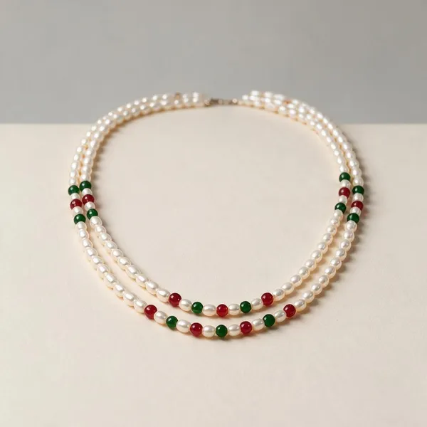 White_Pearls_And_Stones_Necklace_For_Women