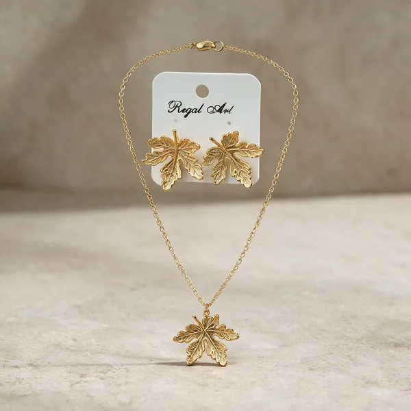 Golden_Stainless_Steel_Necklace_With_Earing_For_Women