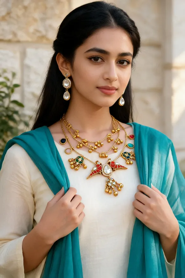 Golden_Stainless_Steel_Necklace_With_Earing_For_Women