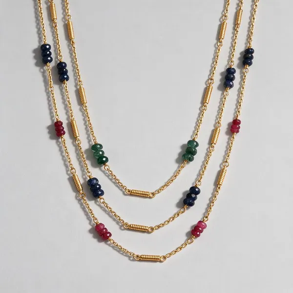 Golden_Pearls_And_Stones_Necklace_For_Women