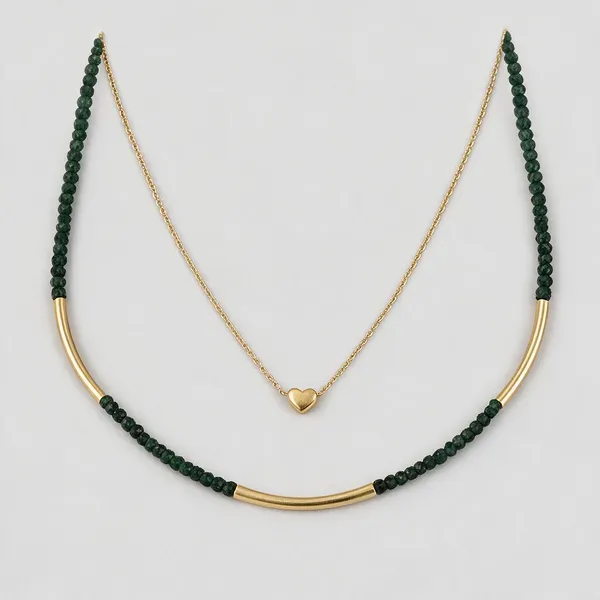 Golden_Pearls_And_Stones_Necklace_For_Women_Set_Of_2