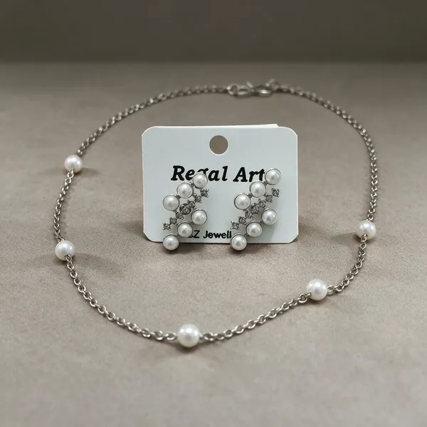 Silver_Stainless_Steel_Necklace_With_Earing_For_Women