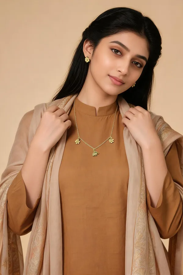 Golden_Stainless_Steel_Necklace_With_Earing_For_Women