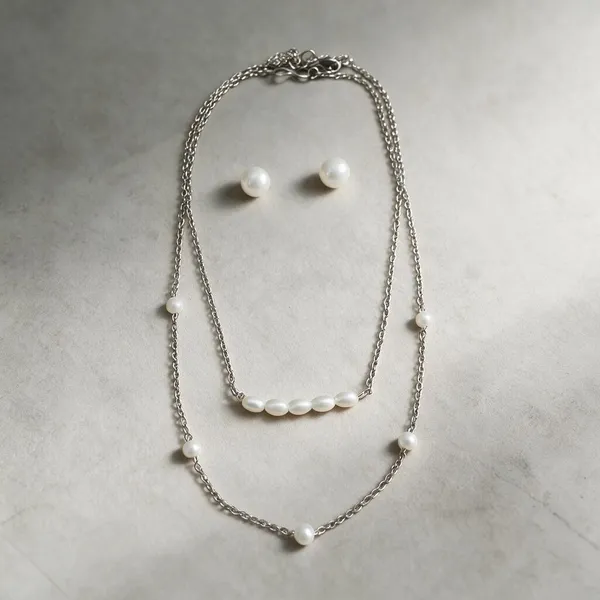 Silver_Stainless_Steel_Necklace_With_Earing_For_Women