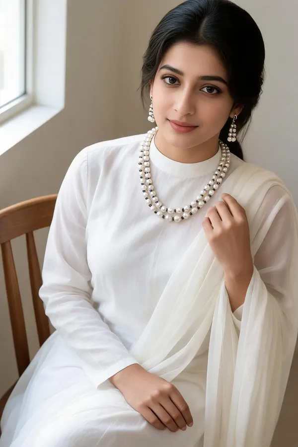 White_Pearls_And_Stones_Necklace_With_Earing_For_Women