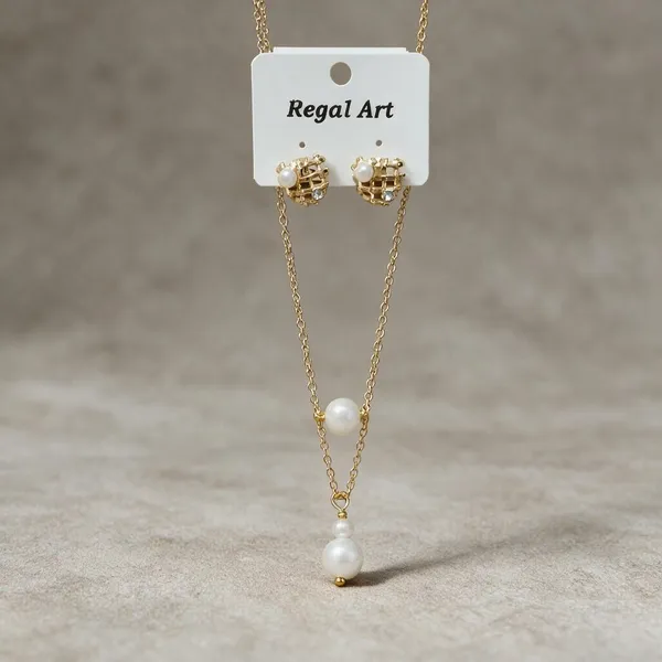 Golden_Stainless_Steel_Necklace_With_Earing_For_Women