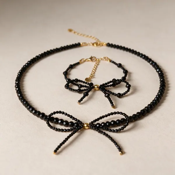 Black_Pearls_And_Stones_Necklace_And_Bracelet_For_Women_Set_Of_2