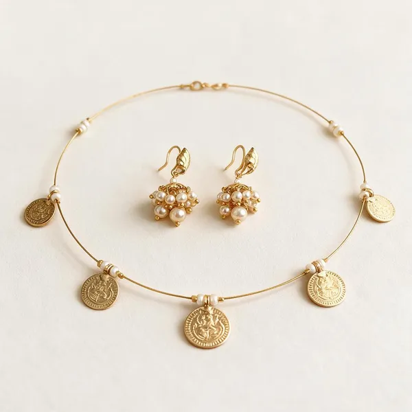 Golden_Stainless_Steel_Necklace_With_Earing_For_Women