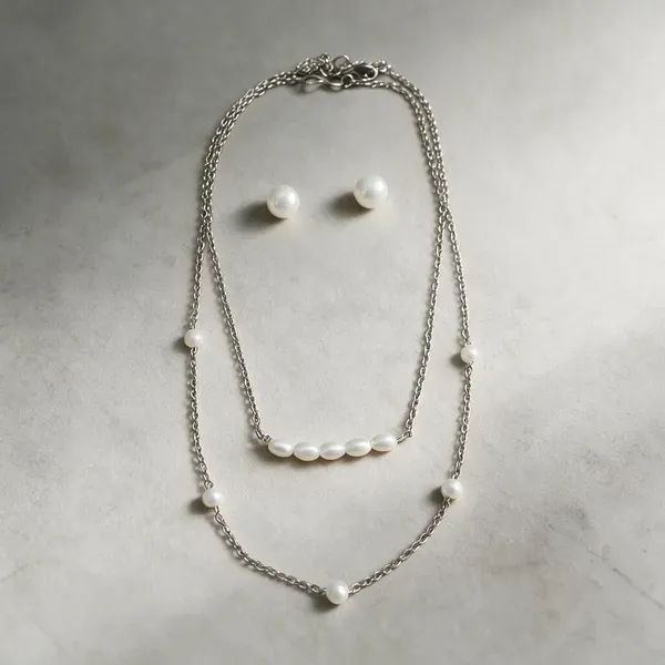 Silver_Stainless_Steel_Necklace_With_Earing_For_Women