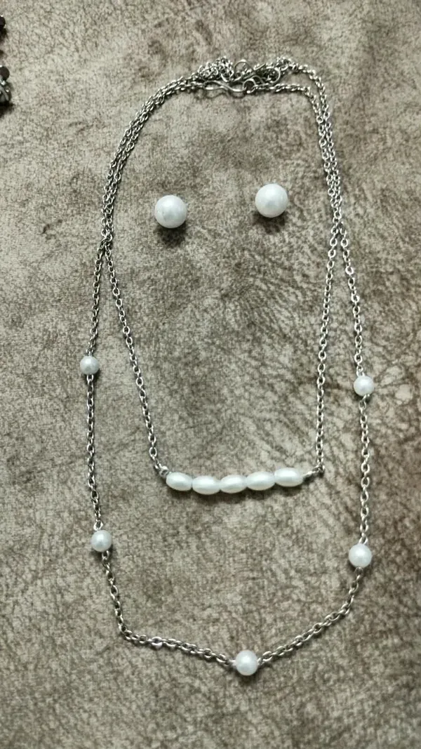 Silver_Stainless_Steel_Necklace_With_Earing_For_Women