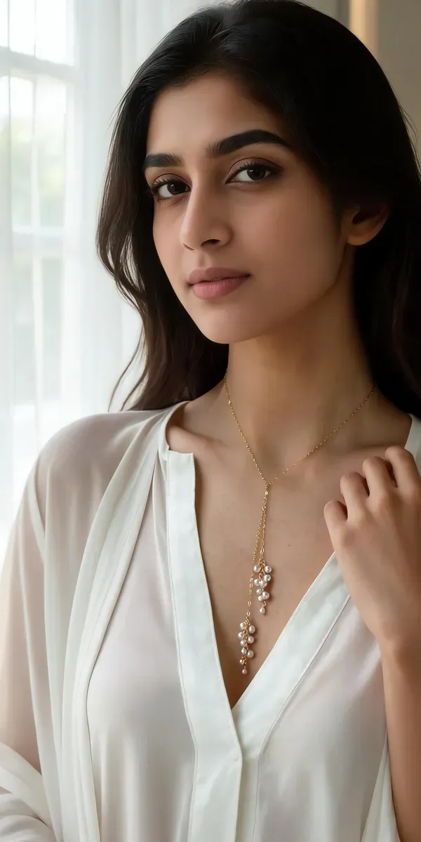 Golden_Pearls_And_Stones_Necklace_For_Women